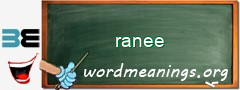 WordMeaning blackboard for ranee